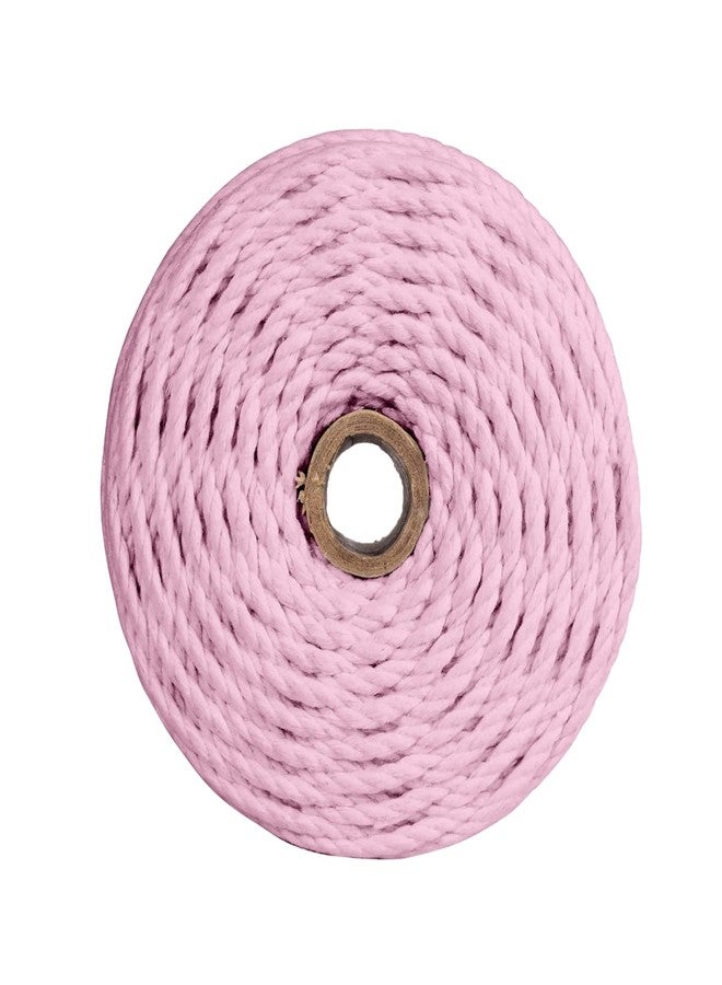 Bobbiny | 3 Ply Twisted Macrame Cotton Cord Dori (Roll Packaging) Thread for Macrame DIY and Other Projects | Baby Pink | 3mm,100 Meter - Image 3